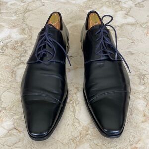 Zegna Leather Lace Up Formal Derbys Hand Made in Italy Mens Shoes